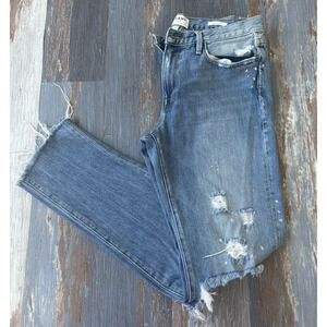 FRAME DENIM SLIM FIT L'HOMME RAW EDGE DISTRESS BLUE JEANS MENS SIZE 31